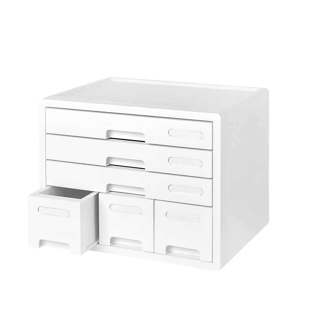 Sysmax | Combo File Cabinet| 6 Drawers| Organizer | White
