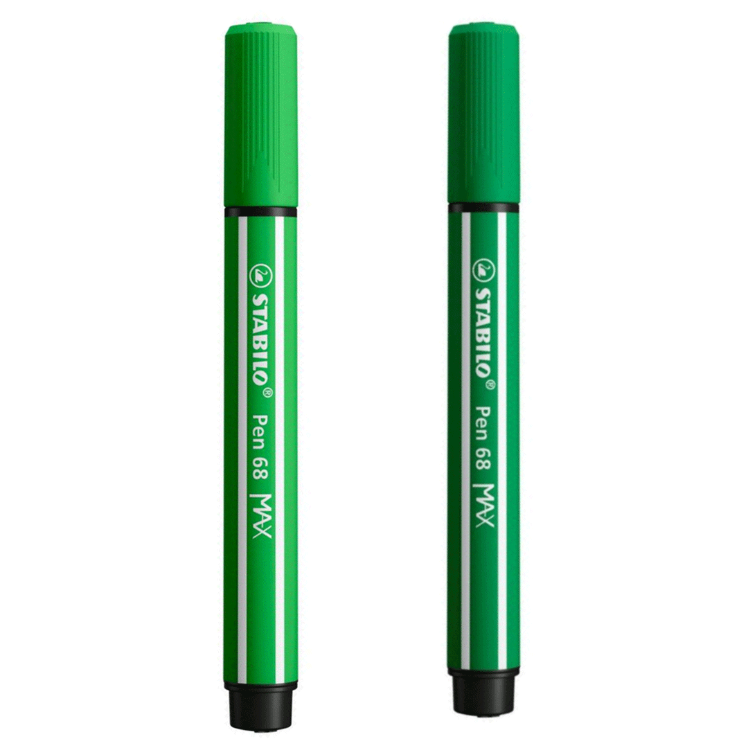 Stabilo | Pen 68 | Max Arty | Dark Green And Light Green | Pack of 2