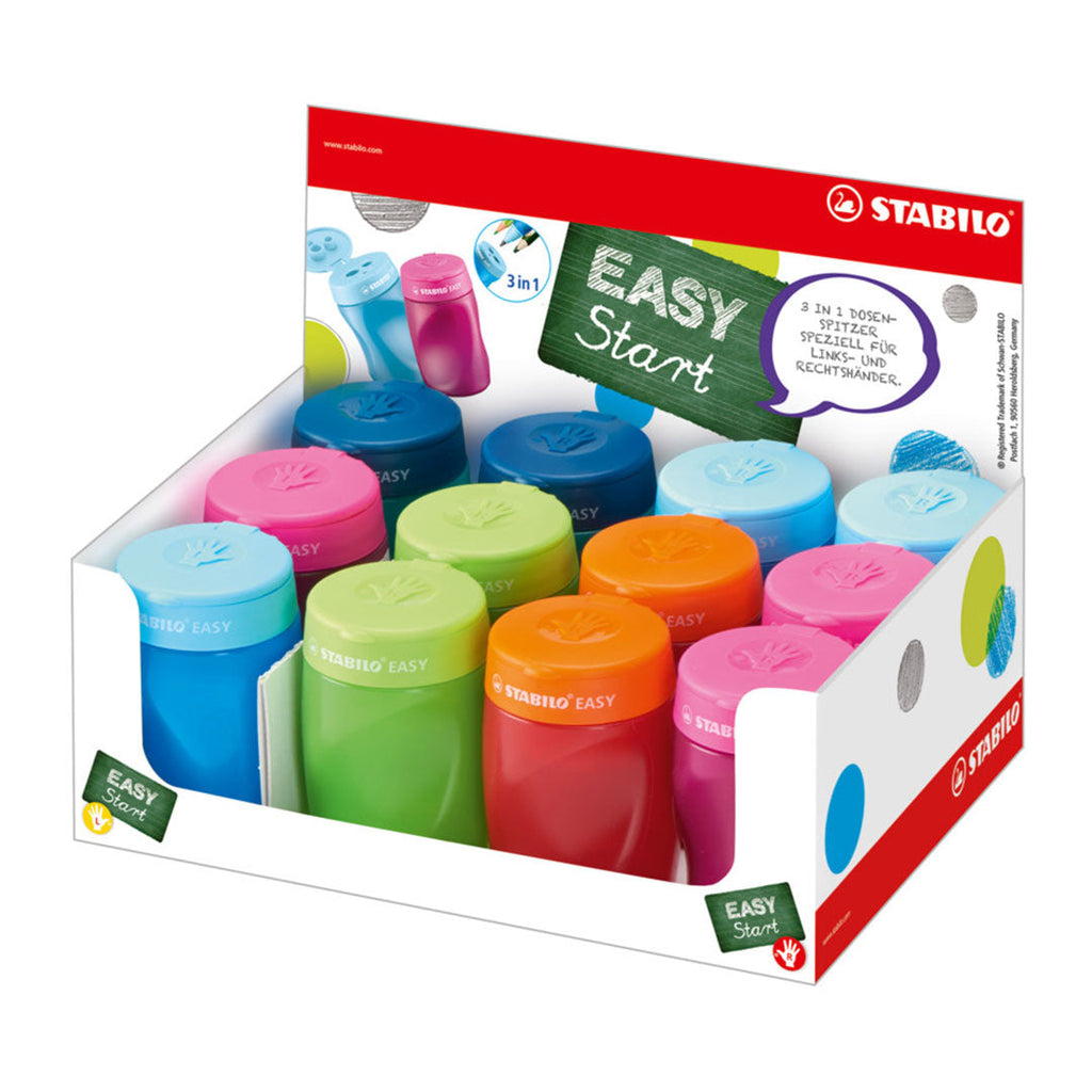 Stabilo | Easy Sharpener Cardboard | 12 Pack | Mix