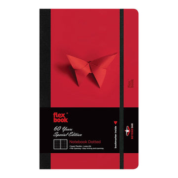 Flexbook | Dotted | Medium A5 Size Notebook | Red | 60 Years Special Edition