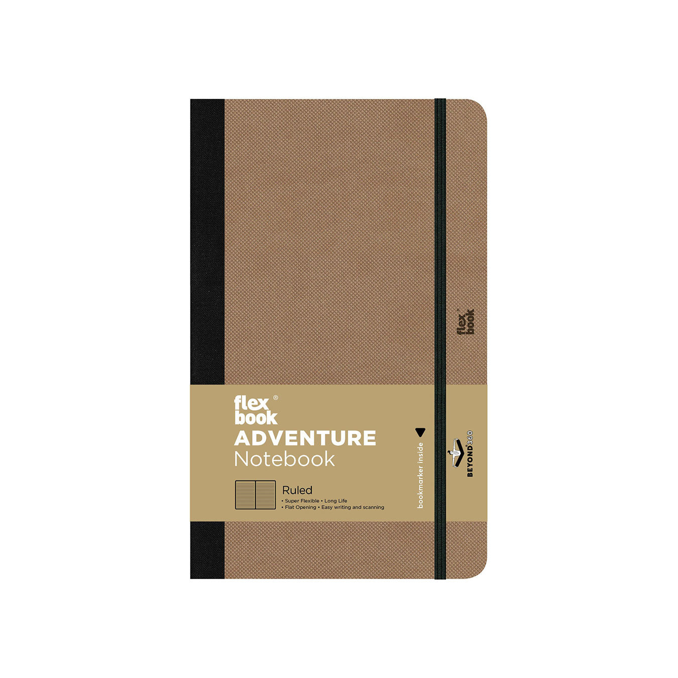Flexbook | Ruled | Medium A5 Size Notebook | Camel | Adventure Series