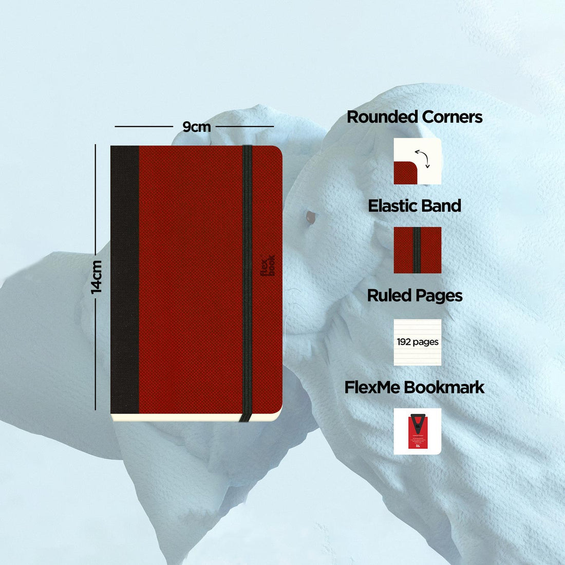 Flexbook | Ruled | Pocket A6 Size Notebook | Red | Adventure Series