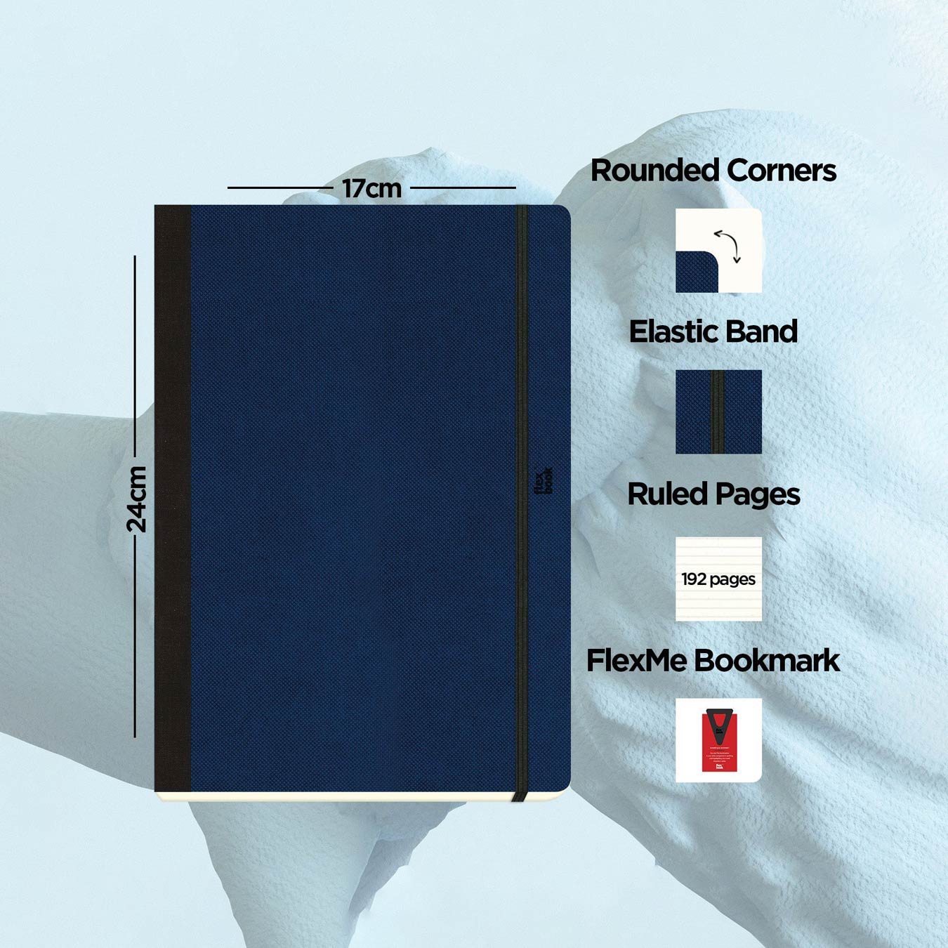 Flexbook | Ruled | Large B5 Size Notebook | Royal Blue | Adventure Series