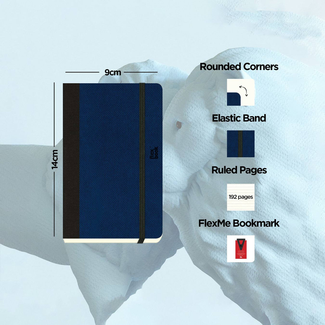 Flexbook | Ruled | Pocket A6 Size Notebook | Royal Blue | Adventure Series