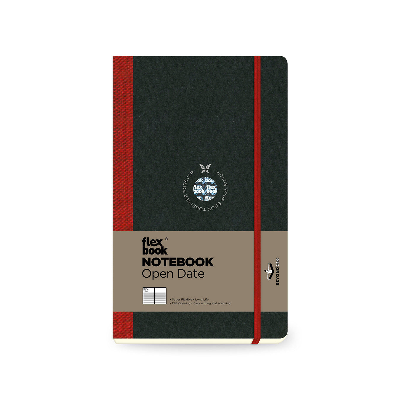 Flexbook | Open Date | Medium A5 Size Planner | Red | Flex Global