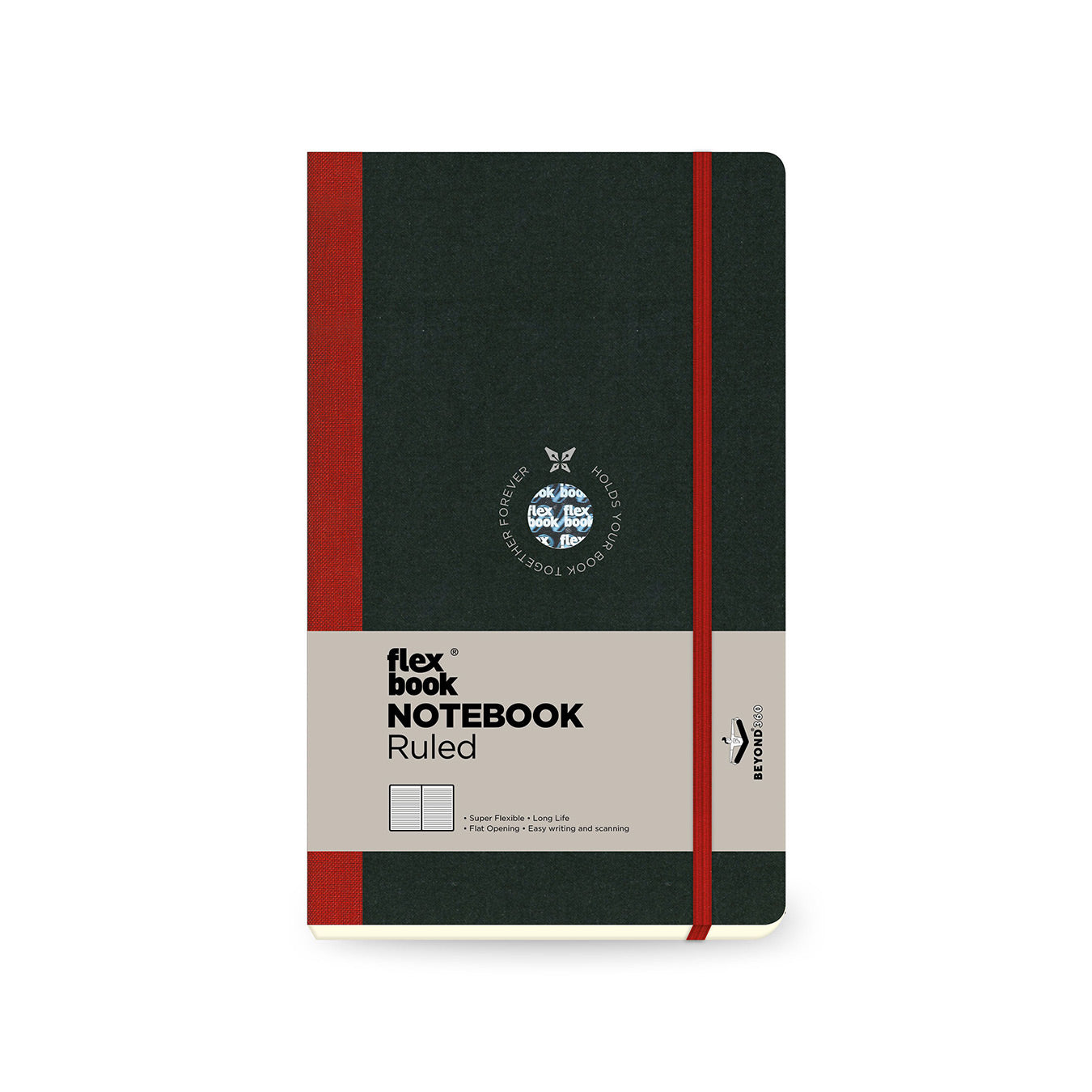 Flexbook | Ruled | Medium A5 Size Notebook | Red | Flex Global