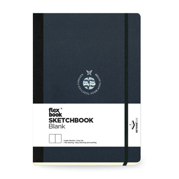 Flexbook | Blank | Medium A5 Size Sketchbook | Black | Flex Global Sketchbook