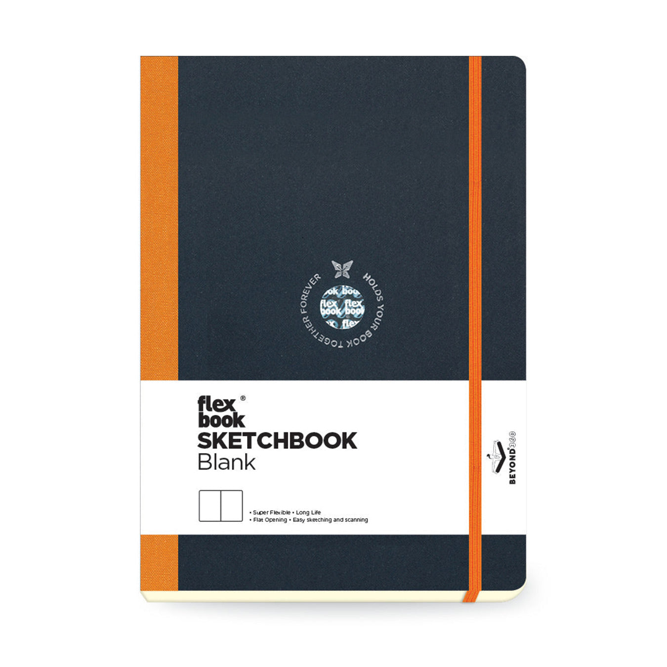 Flexbook | Blank | Medium A5 Size Sketchbook | Orange | Flex Global Sketchbook