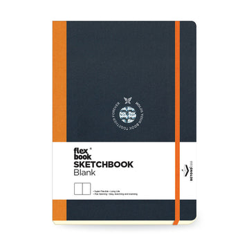 Flexbook | Blank | Medium A5 Size Sketchbook | Orange | Flex Global Sketchbook
