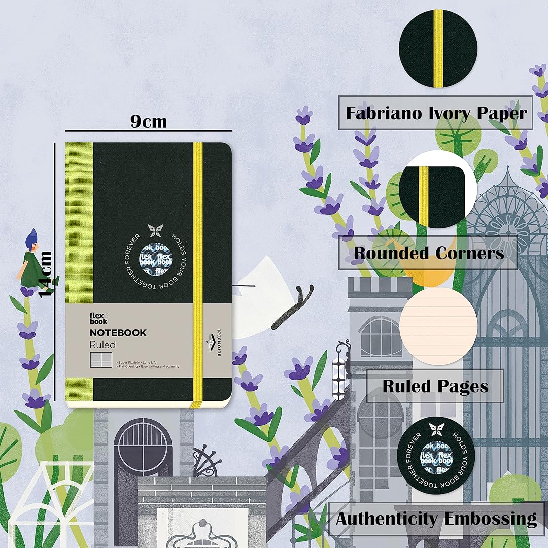 Flexbook | Ruled | Pocket A6 Size Notebook | Light Green | Flex Global