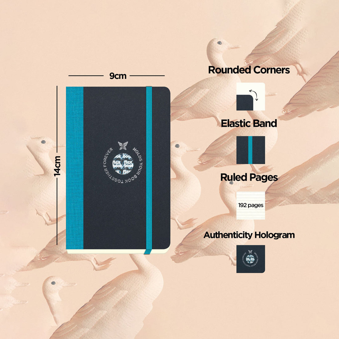 Flexbook | Ruled | Pocket A6 Size Notebook | Turquoise | Flex Global