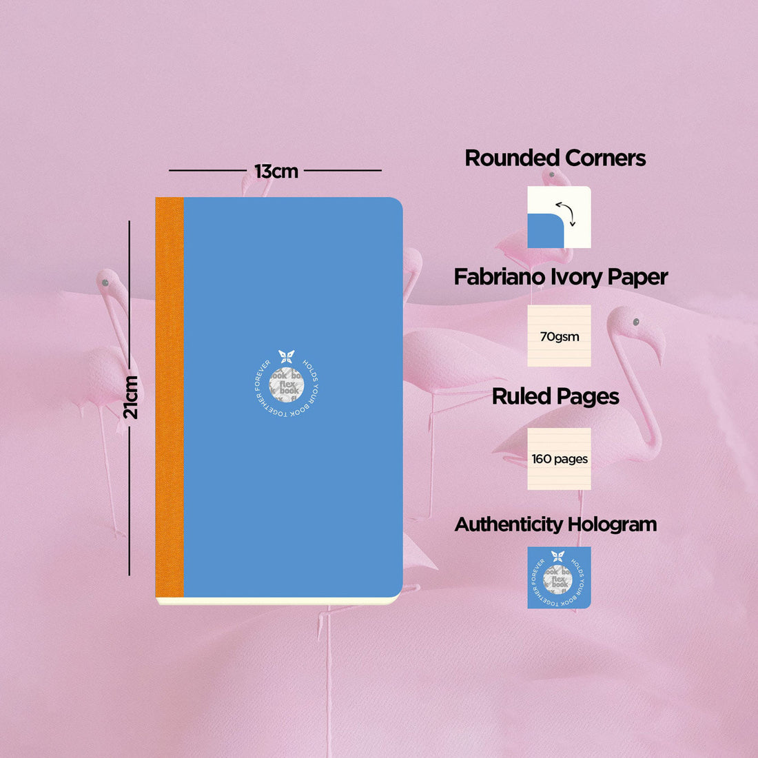 Flexbook | Ruled | Medium A5 Size Notebook | Blue | Smartbook