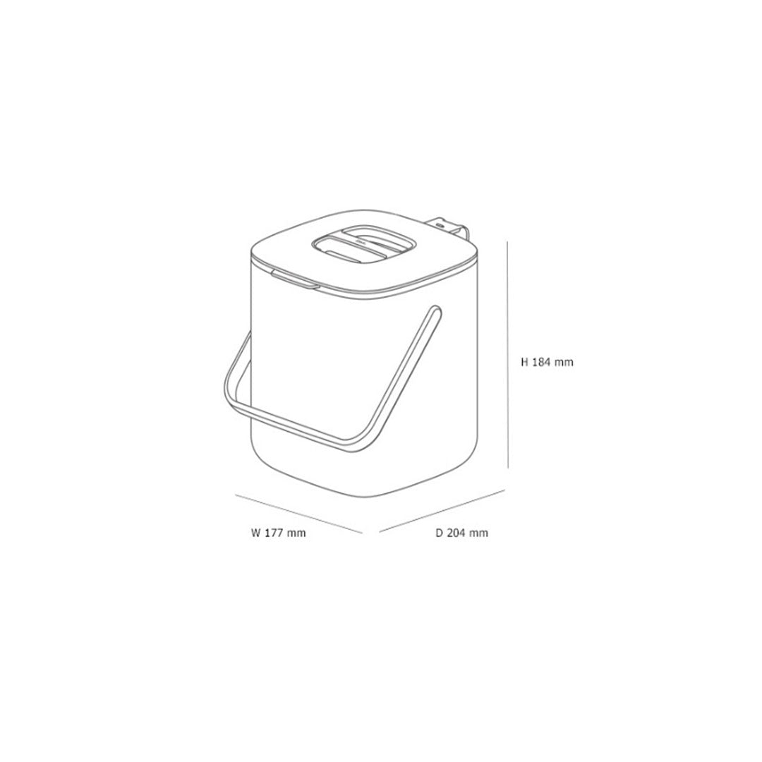 Litem | Multi Utility Waste Bin | Ivory | For Office Home & Kitchen