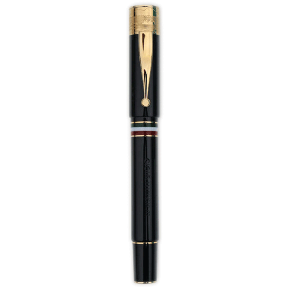 Gioia | Fountain Pen & Rollerball Pen | Partenope | Black Sand | Gold Trims