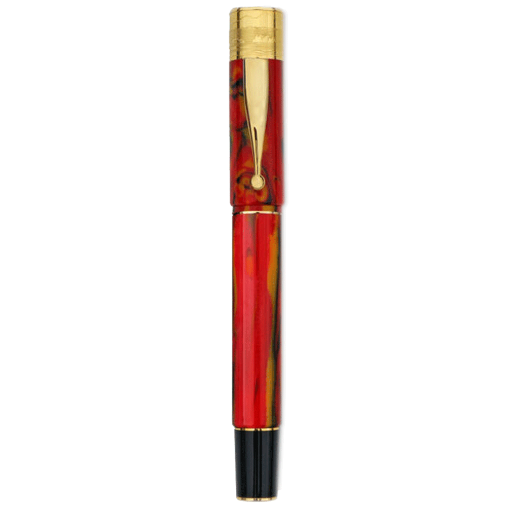 Gioia | Fountain Pen & Rollerball Pen | Partenope | Fiamma Flame | Gold Trims