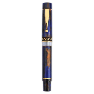 Gioia | Fountain Pen | Bellevista | Crepuscolo | Blue-Brown | Gold Trims