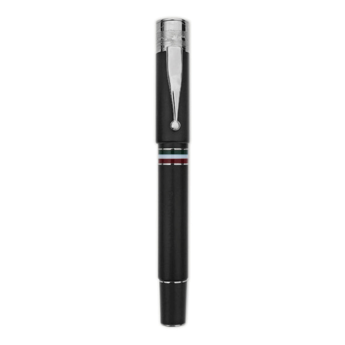 Gioia | Fountain Pen & Rollerball Pen | Partenope | Black Sand | Silver Trims