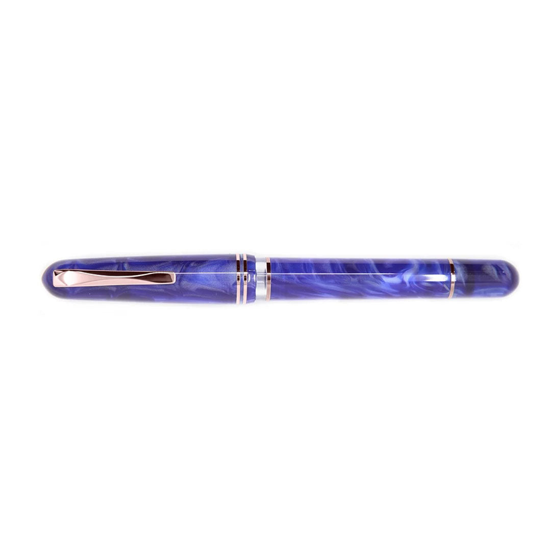 Gioia | Metis Fountain Pen | Blue Aesthetic | Rose Gold Trims | Medium Nib