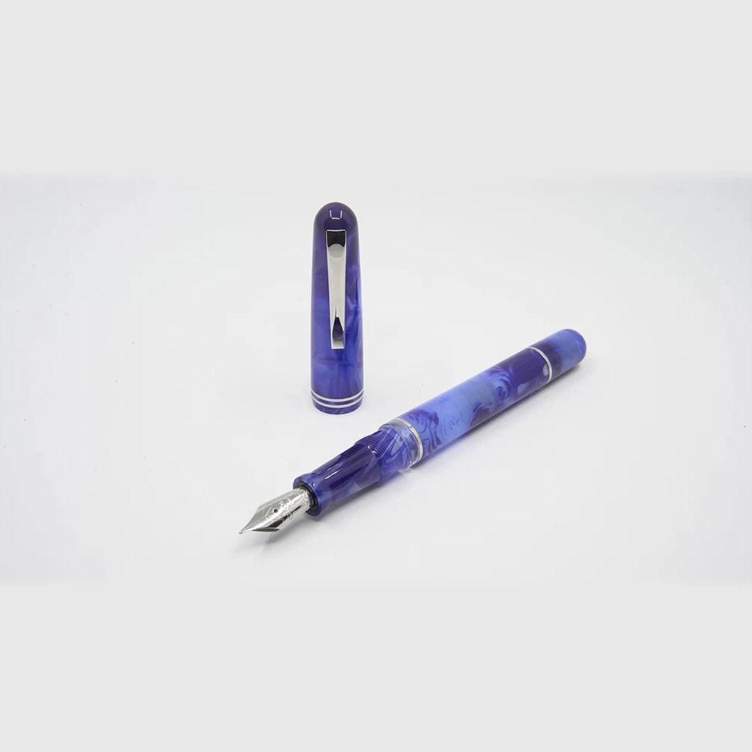 Gioia | Metis Fountain Pen | Blue Aesthetic Silver | Fine