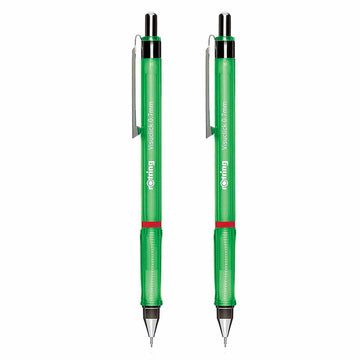 Rotring Visuclick 0.7mm Mechanical Pencil, 2B Lead, Green Barrel - 2 Pieces