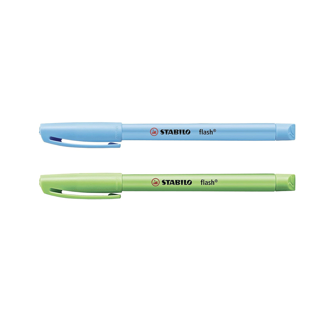 Stabilo | Flash | Highlighter | Pack Of 2 | Blue and Green