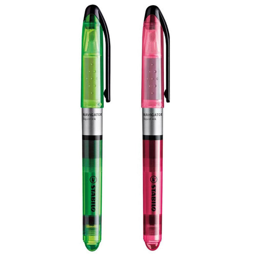Stabilo | Navigator Highlighter | Pack Of 2 | Green and Pink