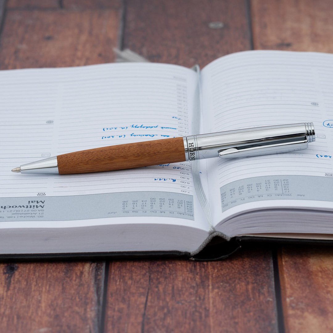 Horner | Legno Ballpoint Pen | Rosewood Chrome - penpencilink