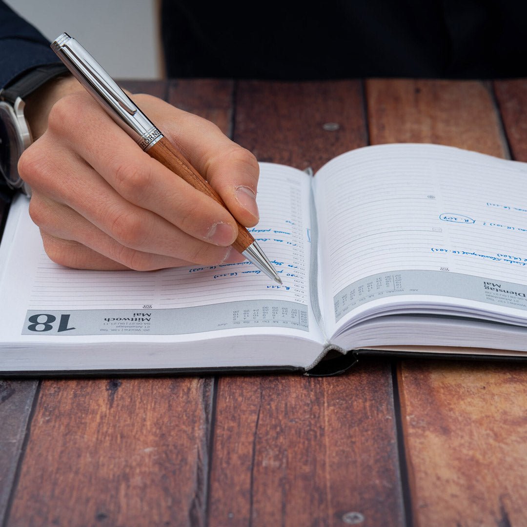 Horner | Legno Ballpoint Pen | Rosewood Chrome - penpencilink