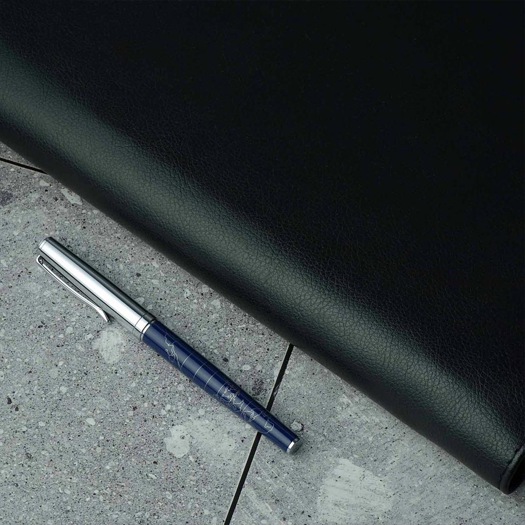 Horner | Terra | Fountain Pen | Blue Chrome - penpencilink