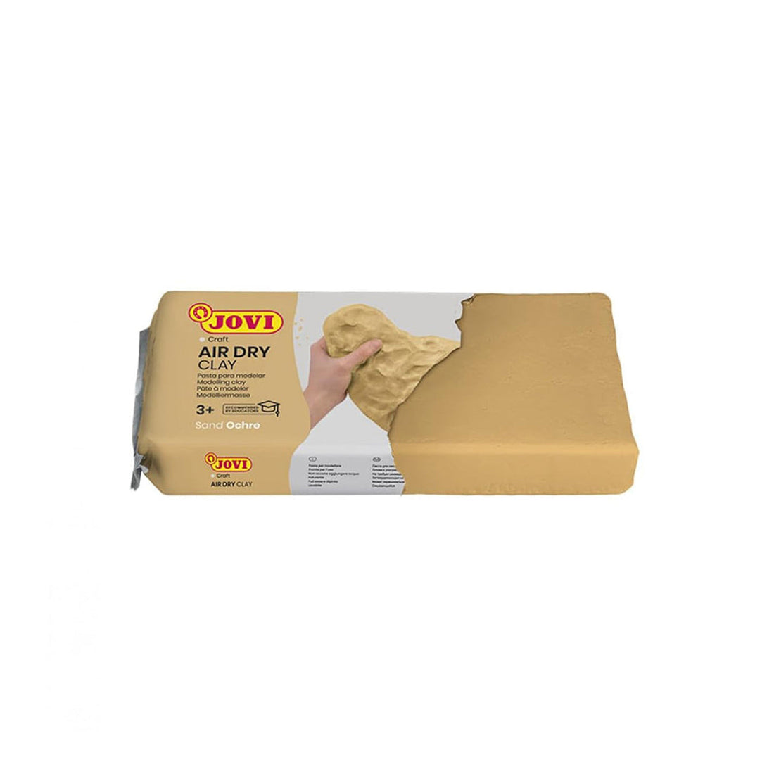 Jovi | European Air Dry | Modelling Sand | Ochre Non-Toxic Clay | Pack of 2 | 250g Each | Art & Craft