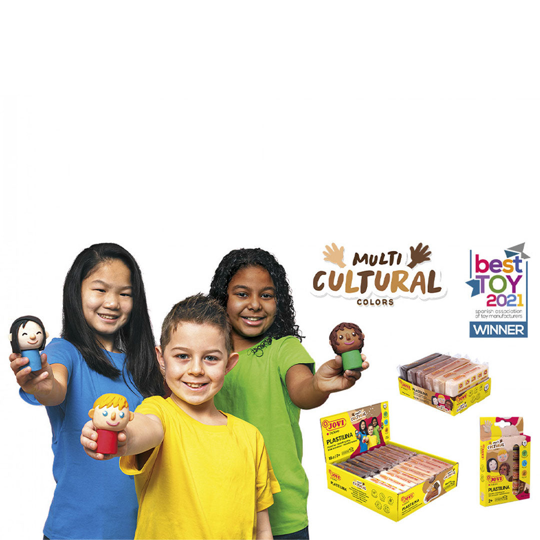 Jovi | Modelling Clay | 18 Bar Of 50 Gram | Multicultural