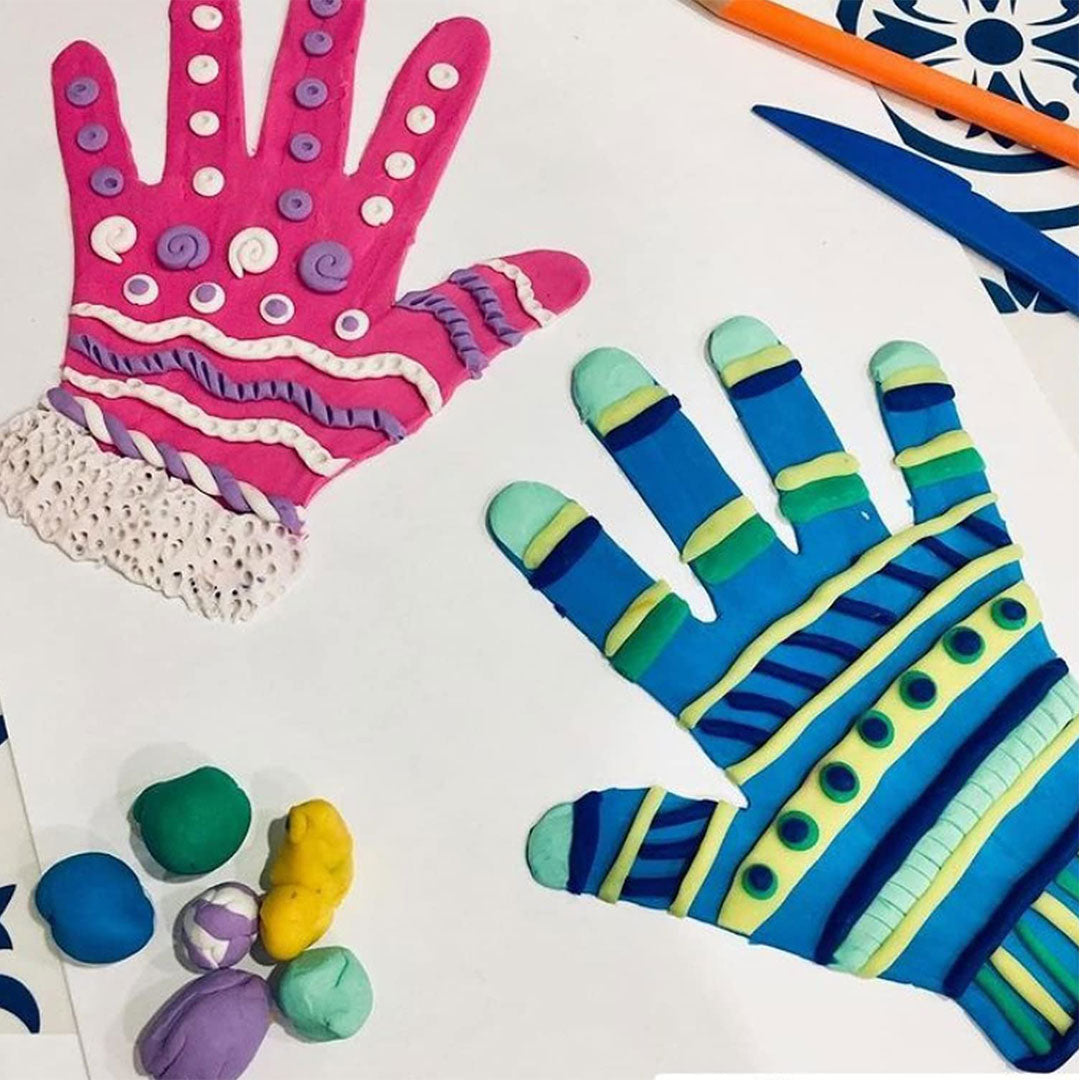 Jovi Plastilina Modelling Clay - 6 Neon & 6 Basic Colours Non-Drying Clay of 15 Grams Each Art & Craft Fine Motor Skills Moulding Project Work with Dough