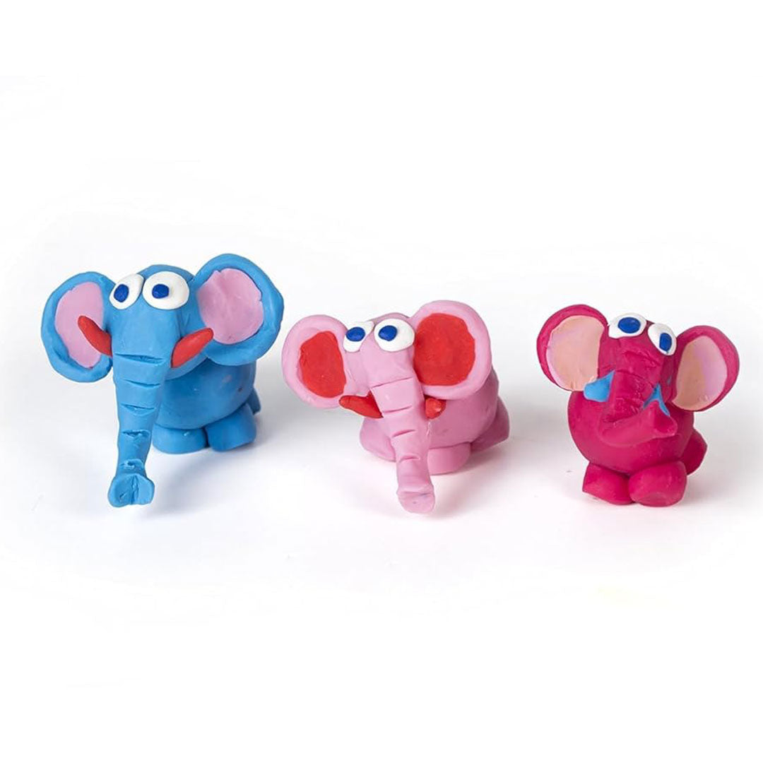 Jovi Plastilina Yellow Lilac White Red Black Light & Dark Green Light & Dark Blue Brown Non-Drying Reusable Modelling Clay 10 Bars 50g Each Fine Motor Skills Moulding Pottery Sculpting Project Work