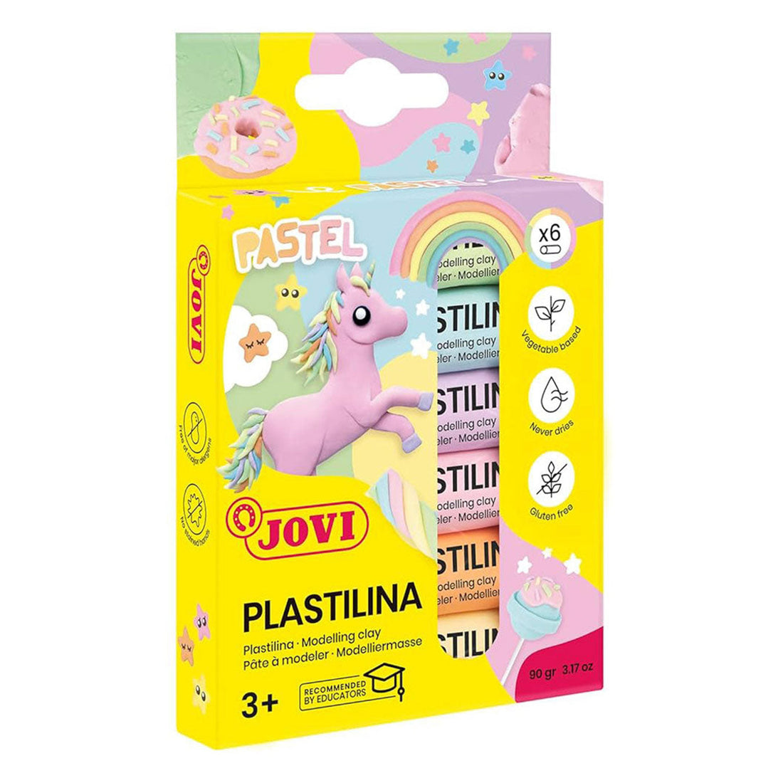 Jovi | Plastilina Reusable | Non-Drying Modeling Clay | 0.50 Oz Bars | Set of 6