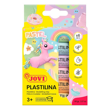 Jovi | Plastilina Reusable | Non-Drying Modeling Clay | 0.50 Oz Bars | Set of 6