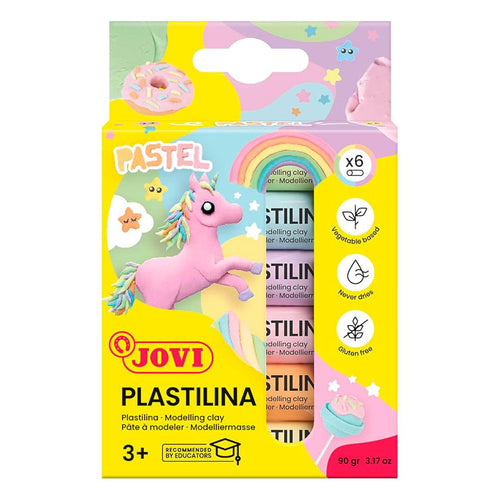 Jovi | Plastilina Reusable | Non-Drying Modeling Clay | 0.50 Oz Bars | Set of 6