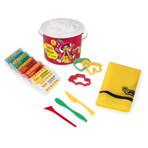 Jovi | Super Bucket Plastilina | Clay Kit (6 Bars + Tools)