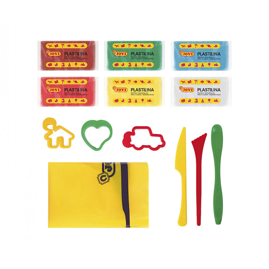 Jovi | Super Bucket Plastilina | Clay Kit (6 Bars + Tools)