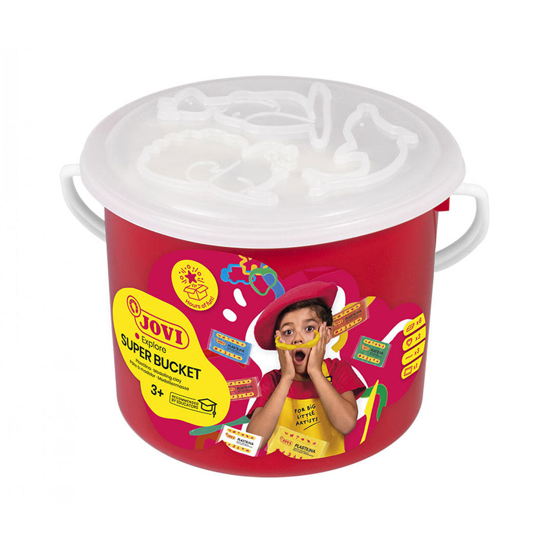 Jovi | Super Bucket Plastilina | Clay Kit (6 Bars + Tools)