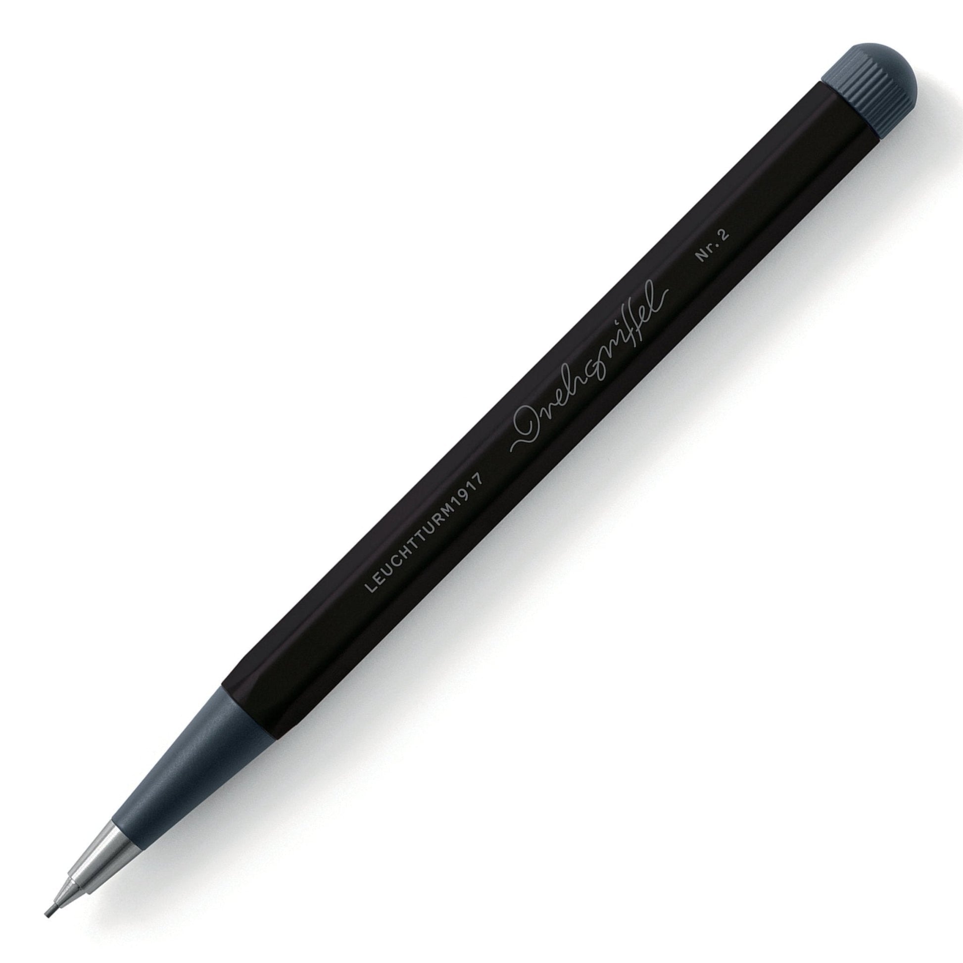 LEUCHTTURM1917 0.7mm Mechanical Clutch Pencil | Graphite HB Lead | Drehgriffel No. 2 | Black| Twist Mechanism - penpencilink