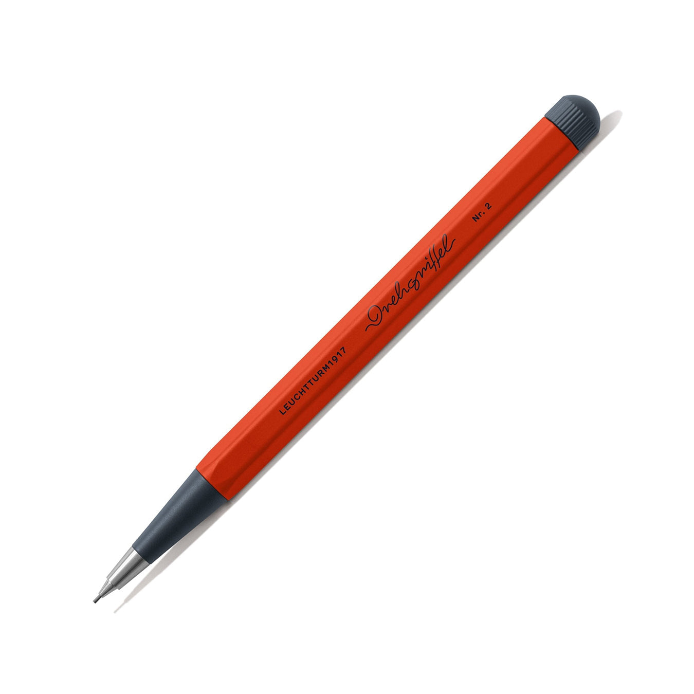 LEUCHTTURM1917 0.7mm Mechanical Clutch Pencil | Graphite HB Lead | Drehgriffel No. 2 |Fox Red | Twist Mechanism