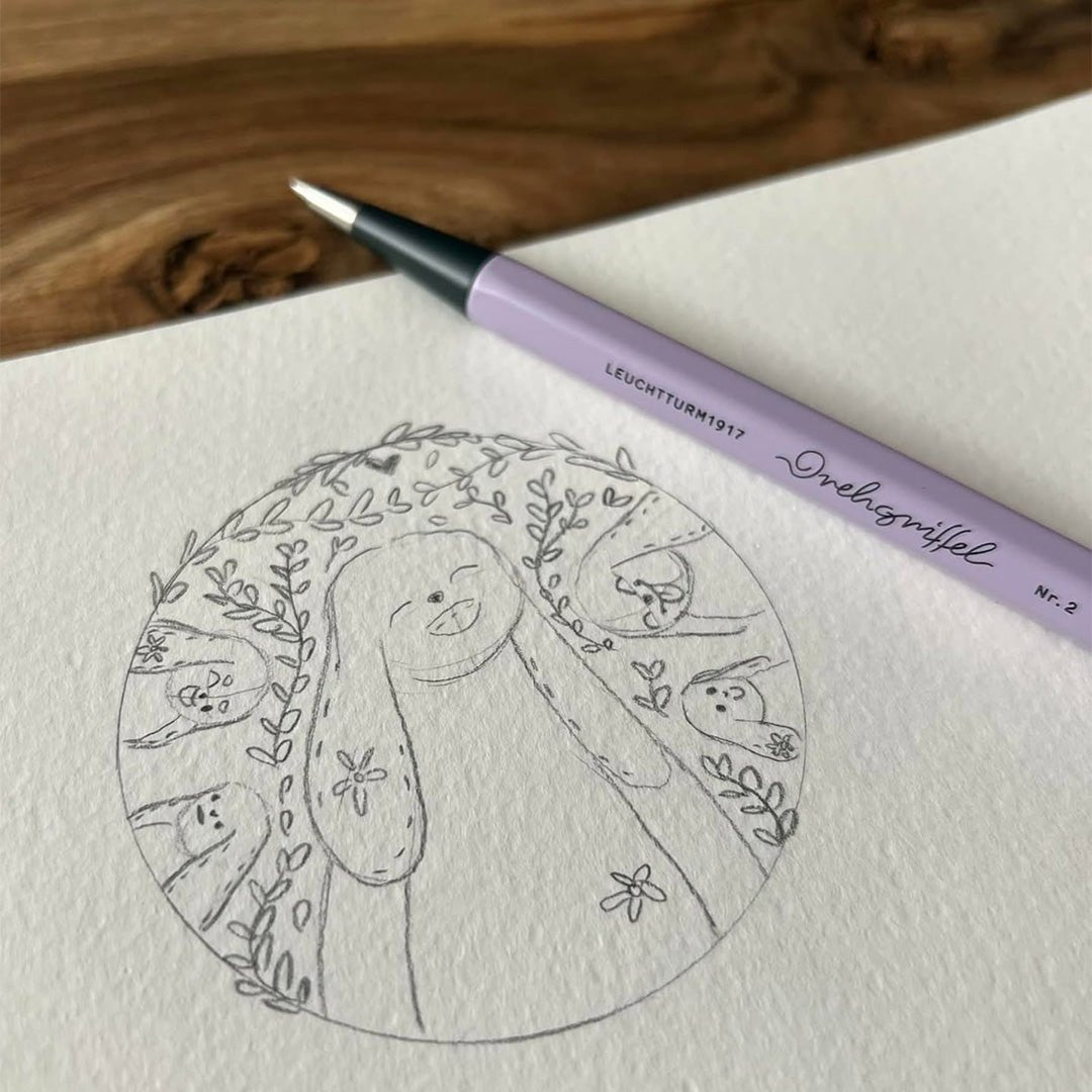 LEUCHTTURM1917 0.7mm Mechanical Clutch Pencil | Graphite HB Lead | Drehgriffel No. 2 | Lilac | Twist Mechanism - penpencilink