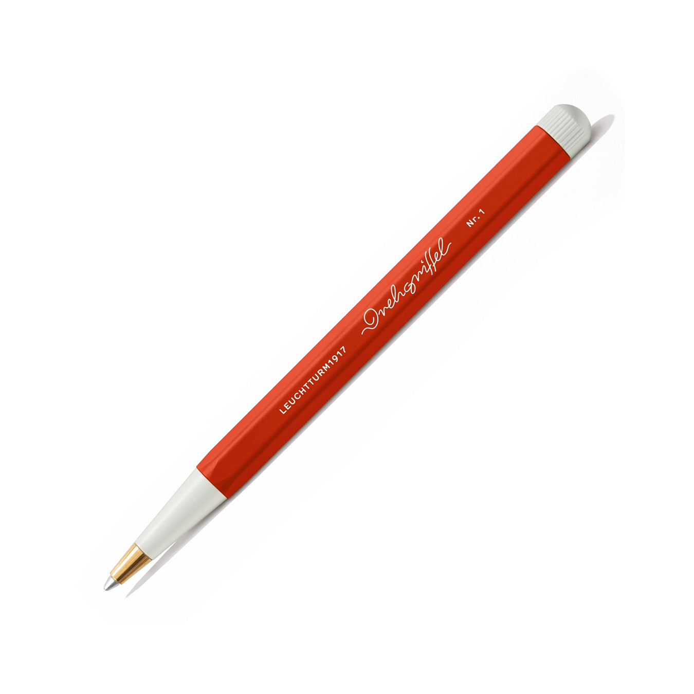 LEUCHTTURM1917 Ball Point Pen with Royal Blue Ink | Drehgriffel No. 1 | Fox Red | Twist Mechanism
