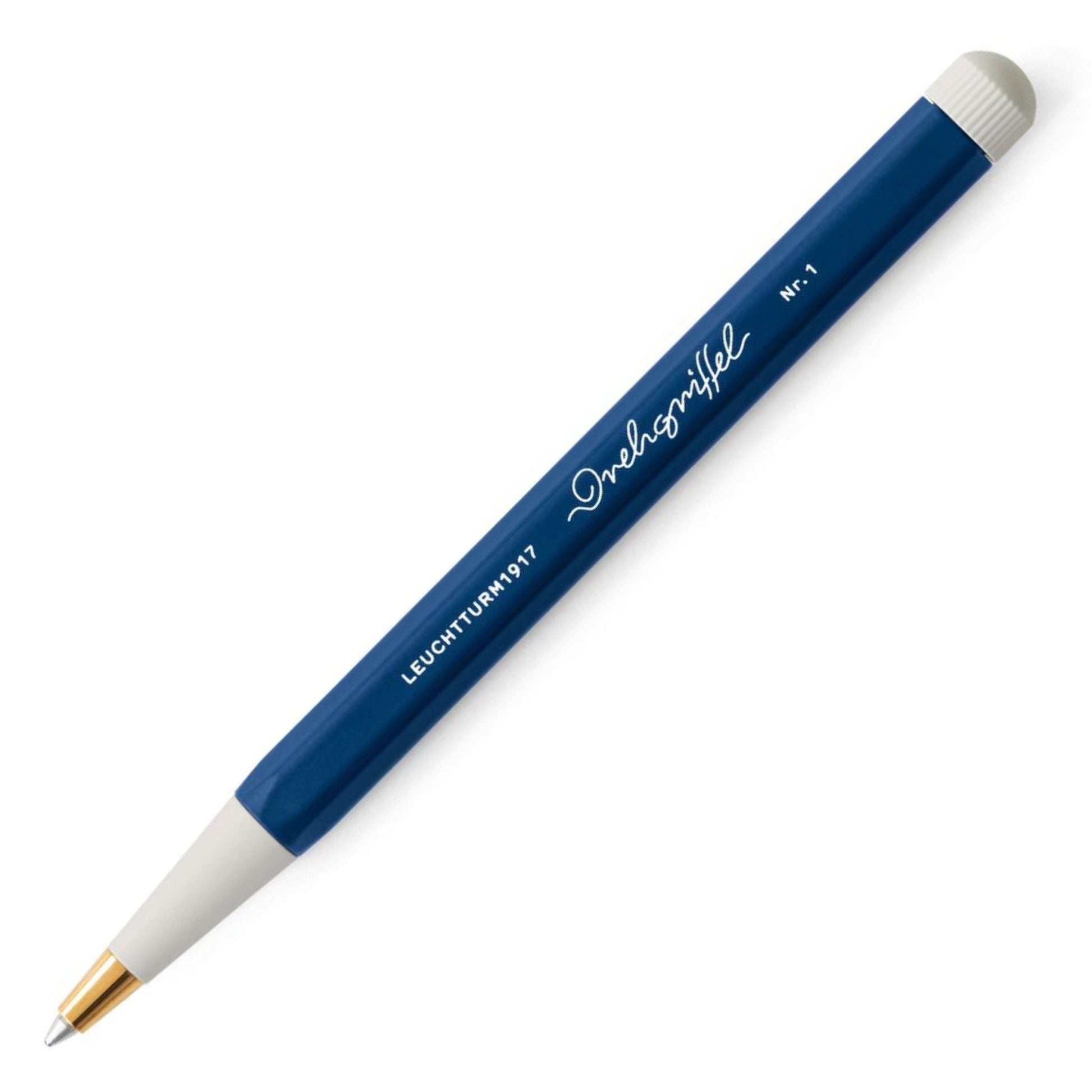 LEUCHTTURM1917 Ball Point Pen with Royal Blue Ink | Drehgriffel No. 1 | Navy Blue | Twist Mechanism - penpencilink