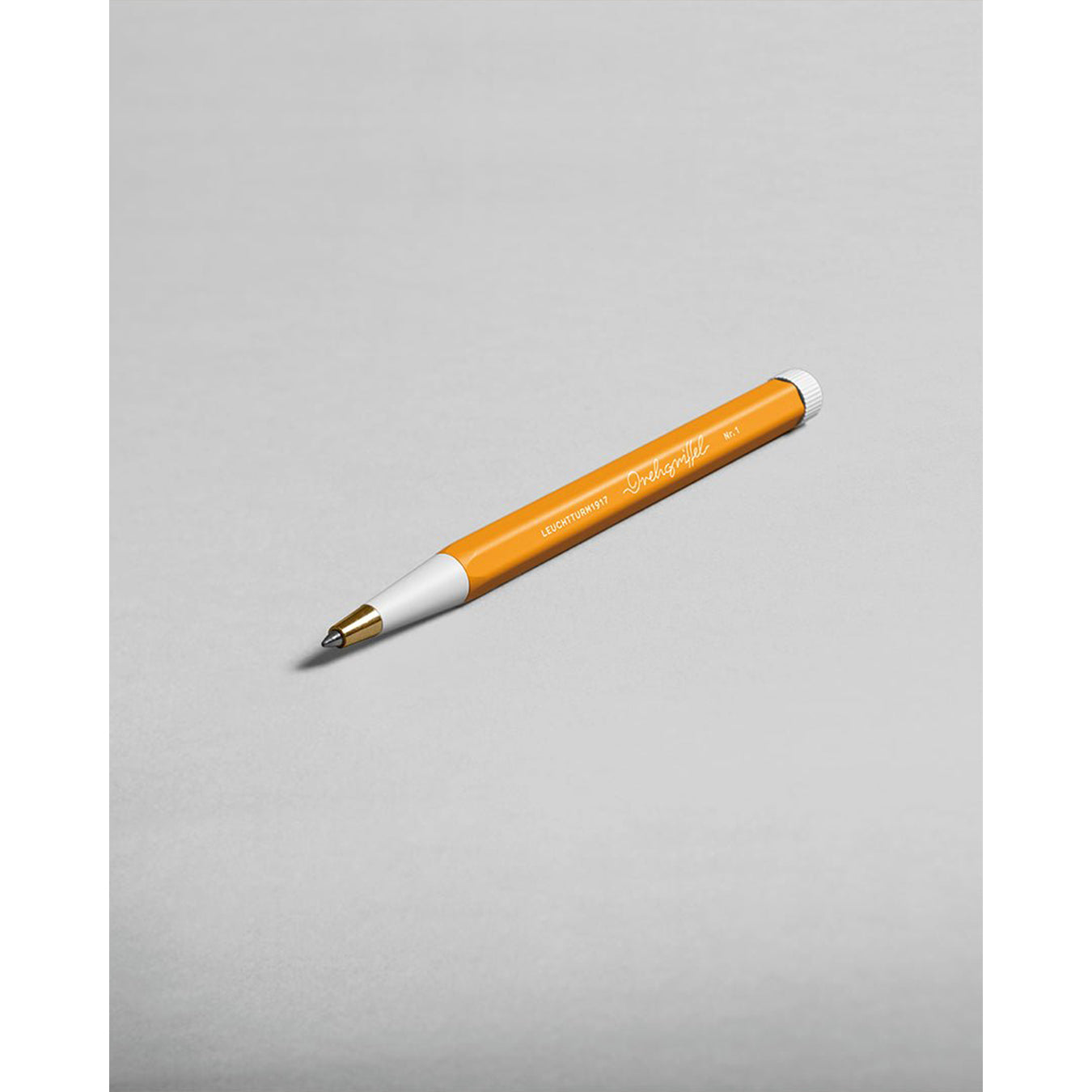 LEUCHTTURM1917 Ball Point Pen with Royal Blue Ink | Drehgriffel No. 1 | Rising Sun Orange | Twist Mechanism