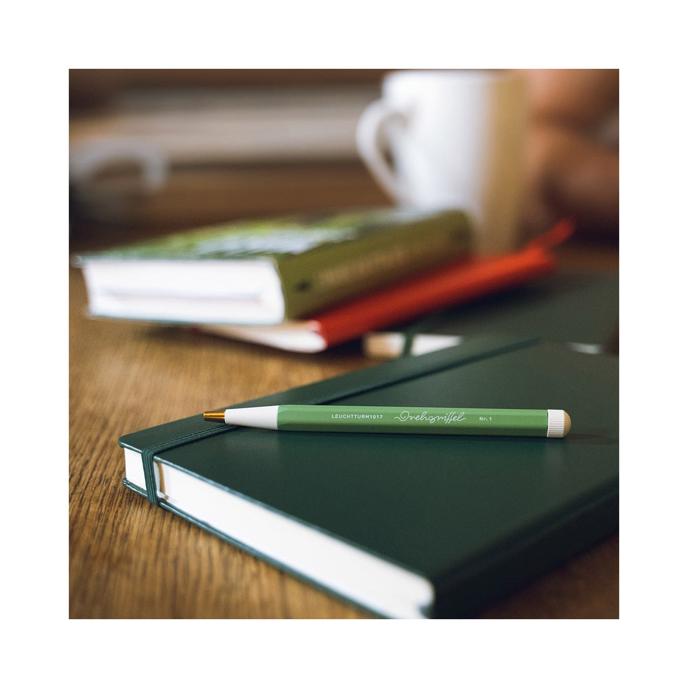 LEUCHTTURM1917 Ball Point Pen with Royal Blue Ink | Drehgriffel No. 1 | Sage Green | Twist Mechanism