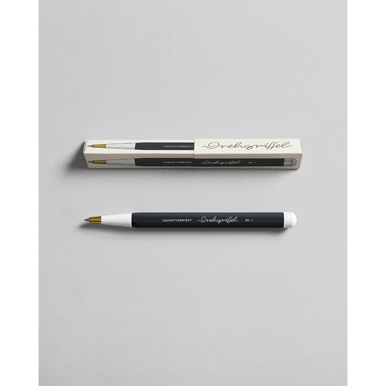 LEUCHTTURM1917 Gel Pen with Document Proof Black Ink | Drehgriffel No. 1 | Black | Twist Mechanism