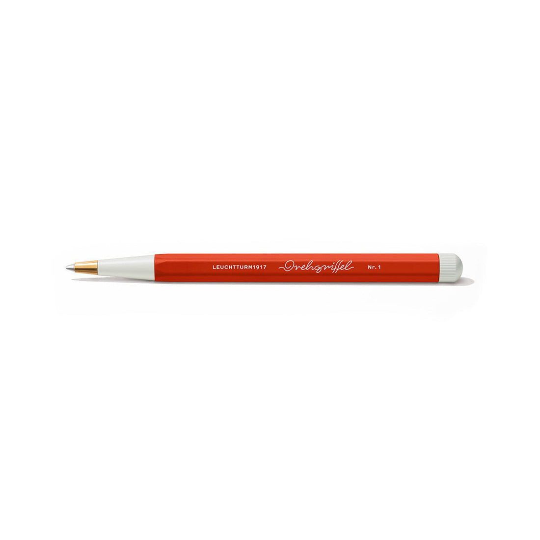 LEUCHTTURM1917 Gel Pen with Document Proof Black Ink | Drehgriffel No. 1 | Fox Red | Twist Mechanism