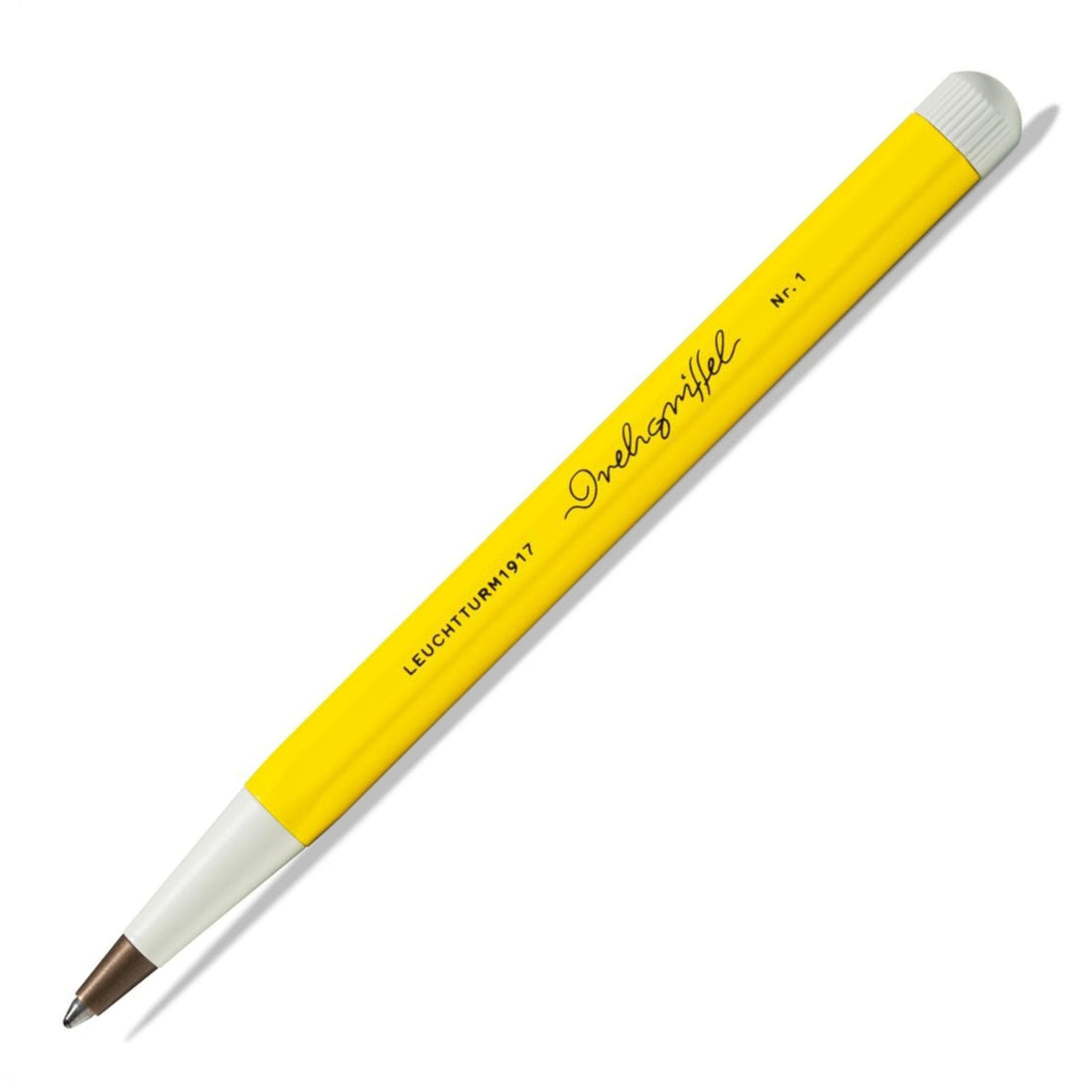 LEUCHTTURM1917 Gel Pen with Document Proof Black Ink | Drehgriffel No. 1 | Lemon Yellow| Twist Mechanism - penpencilink