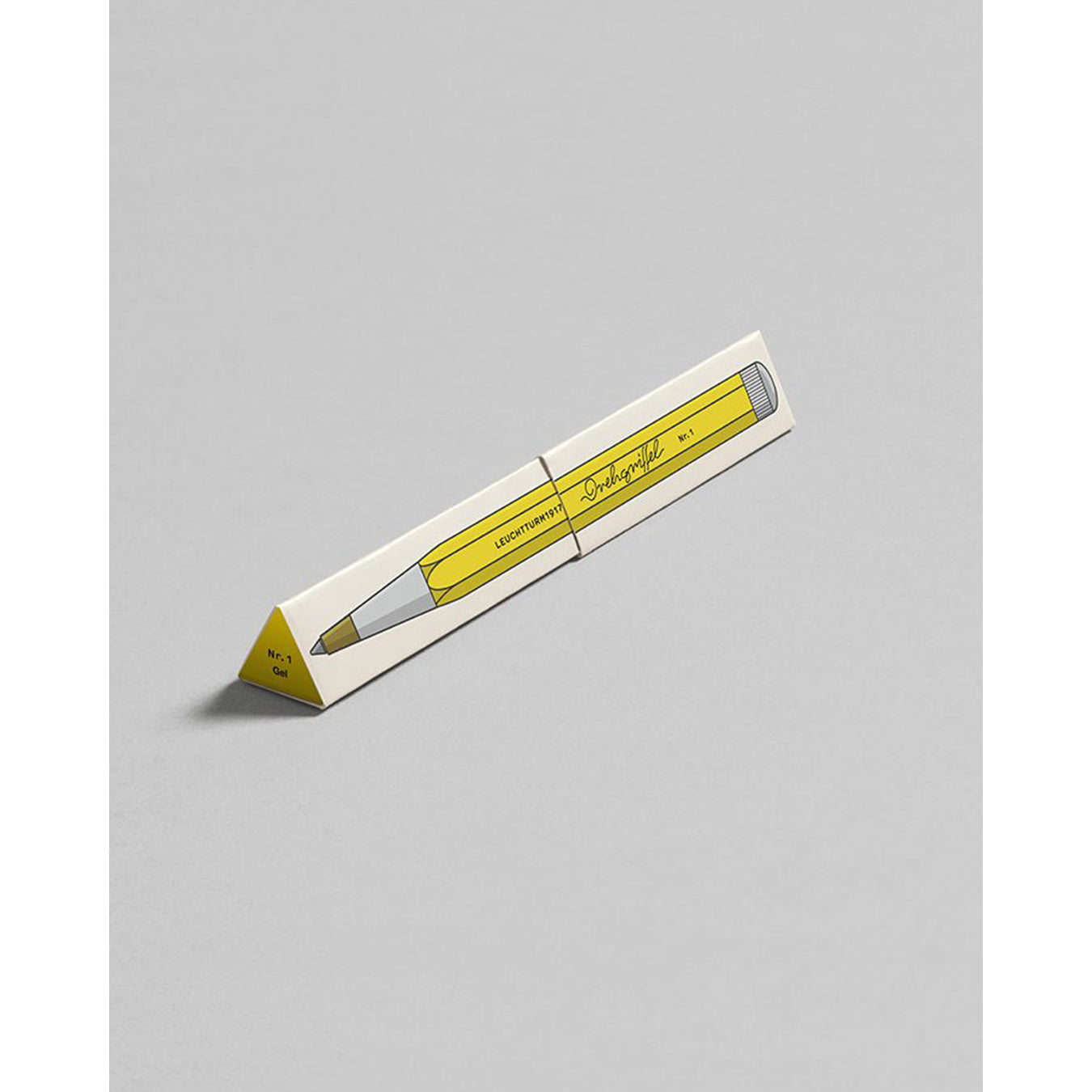 LEUCHTTURM1917 Gel Pen with Document Proof Black Ink | Drehgriffel No. 1 | Lemon Yellow| Twist Mechanism